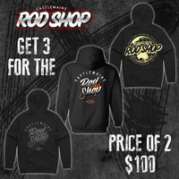 3 x Castlemaine Rod Shop Hoodies