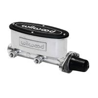 Wilwood Master Cylinder (For Use with a Brake Booster) [Bore: 1 1/8"; Master Cylinder Colour:  Chrome Powder Coat  (Black Lid)]